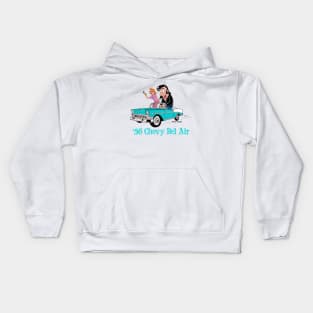 1956 Chevy Bel Air Cartoon Kids Hoodie